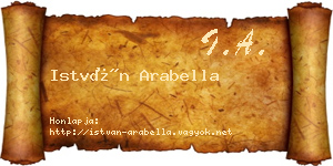 István Arabella névjegykártya
